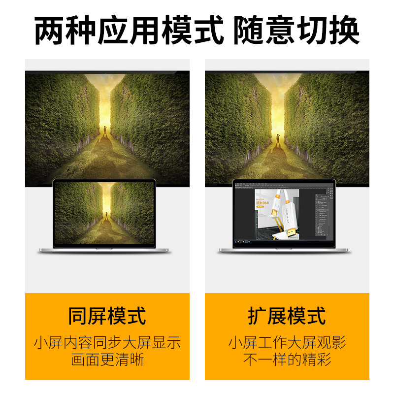 山泽miniDP转HDMI线迷你DP公4K视频高清线笔记本连显示器电视投影|undefined