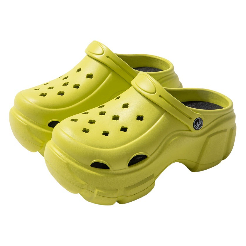 Qidan Shoe Factory, туфли из крокодиловой кожи на толстой подошве, женские летние Ins Trbottomy, увеличенные уличные нескользящие женские сандалии и тапочки с ощущением дерьма