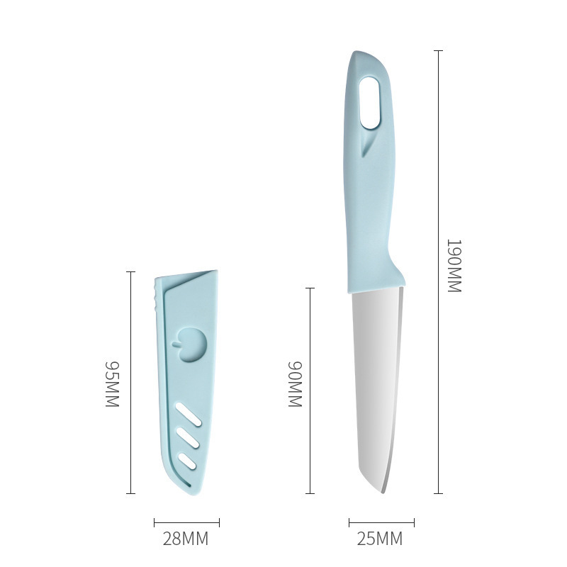Cuchillo de frutas multifuncional de acero inoxidable cuchillo portátil de corte de frutas cuchillo de corte de verduras