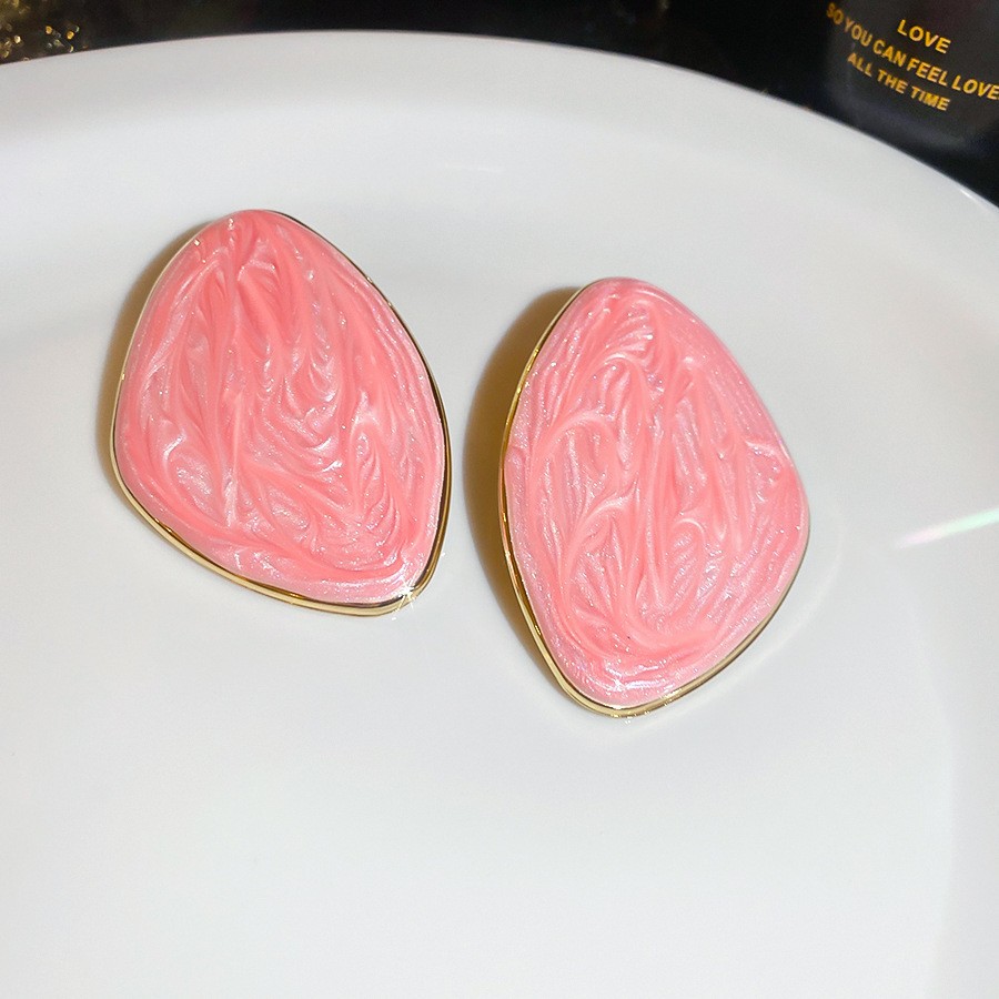 Aguja de plata Corea del Sur diamante Opal flor pendientes diseño fresco Rosa pendientes moda pendientes dulces al por mayor