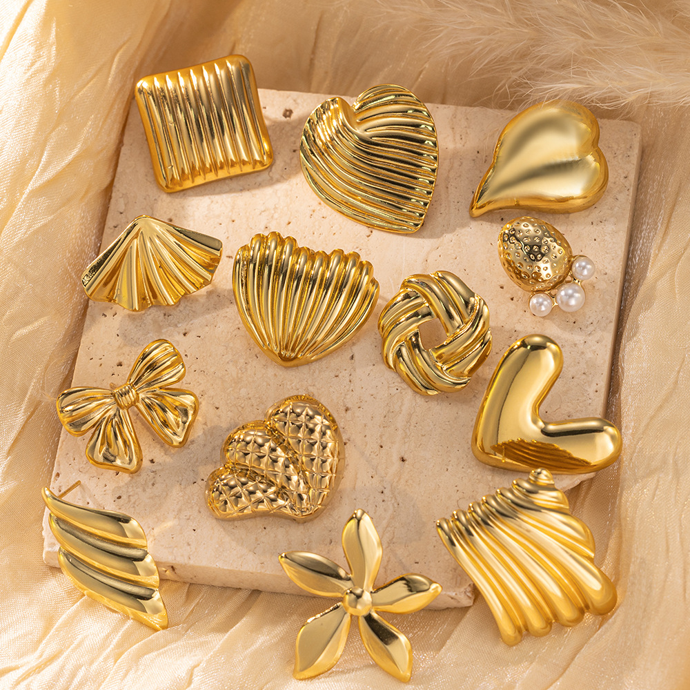 8g Weight Titanium Steel Ear Needle Material Ear Studs Classification 1 Pair Quantity Casual, Daily Occasion Titanium Steel Material Geometric Pattern All Seasons Season Women's Gender Polished Finish Plating Design Elegant, Modern Style Style 1 Pair Elegant Modern Style Geometric Plating Titanium Steel Ear Studs 无