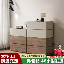 全实木简约现代三四斗柜客厅家用高级轻奢感收纳柜积木储物柜整装