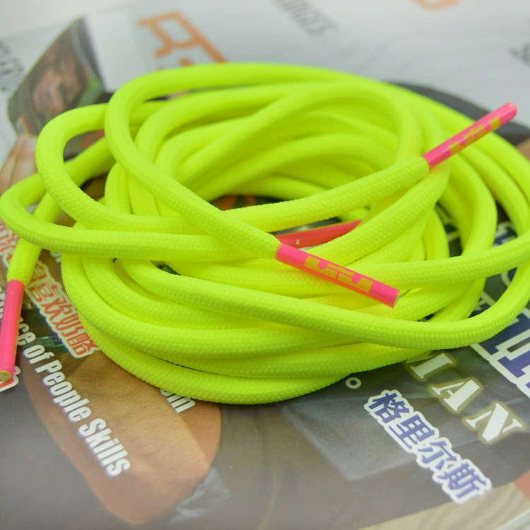 Распродажа флуоресцентные желтые шнурки круглые толстые шнурки спортивные шнурки длинные шнурки