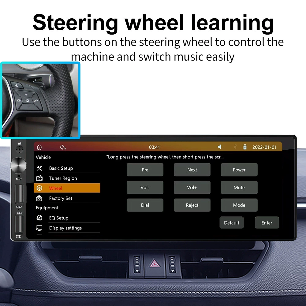 IPS 6.9-дюймовый 1Din Carplay Android автомобильная радиоприемник мультимедиа видео MP5 плеер