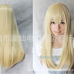 カラーロングストレートコスプレかつら欧米アニメモデルの現物60cmかつらスポットの代理