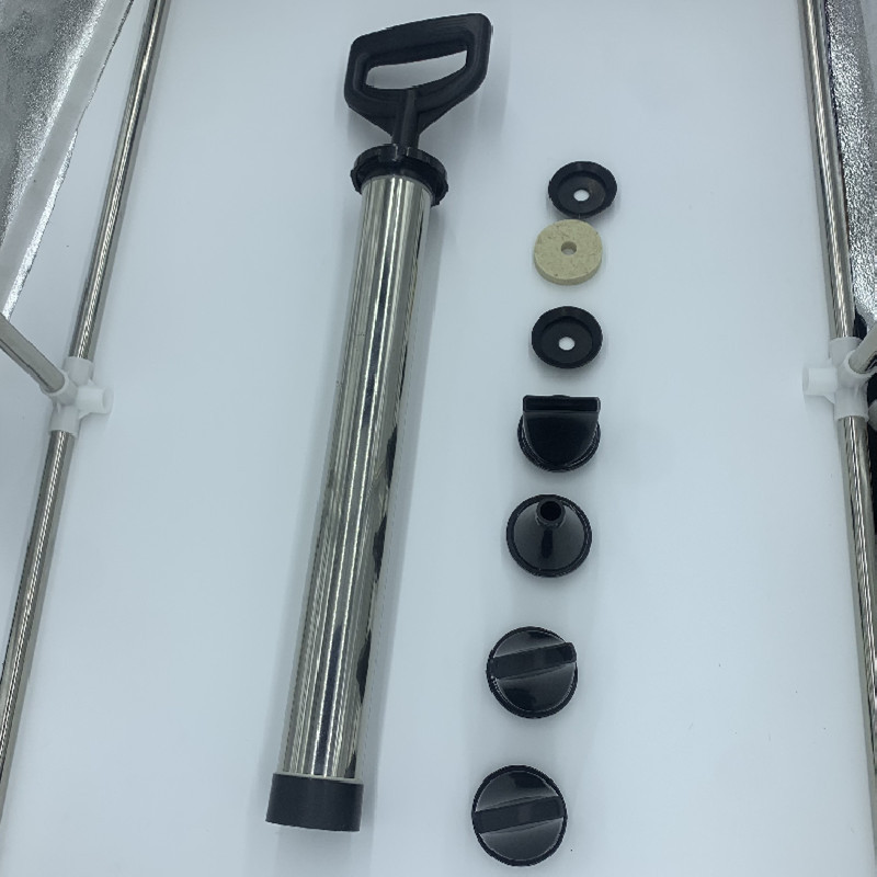 不锈钢760cm加长版水泥填缝枪可换4嘴两扁两圆，韩国砖灌浆器
