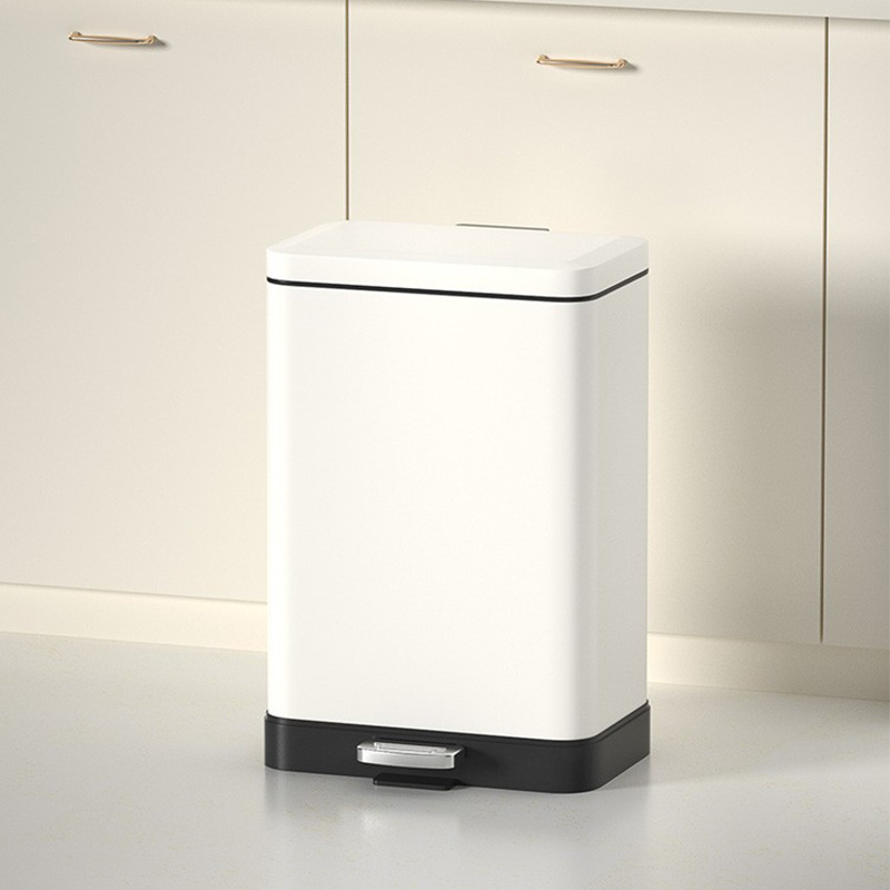 VEELAR high-looking simple kitchen trash can household stainless steel large living room with lid pedal-type large capacity