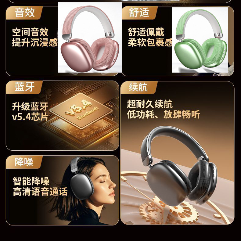 Auriculares con reducción activa de ruido Xianxi 958 Max Auriculares inalámbricos Bluetooth para Apple 2025