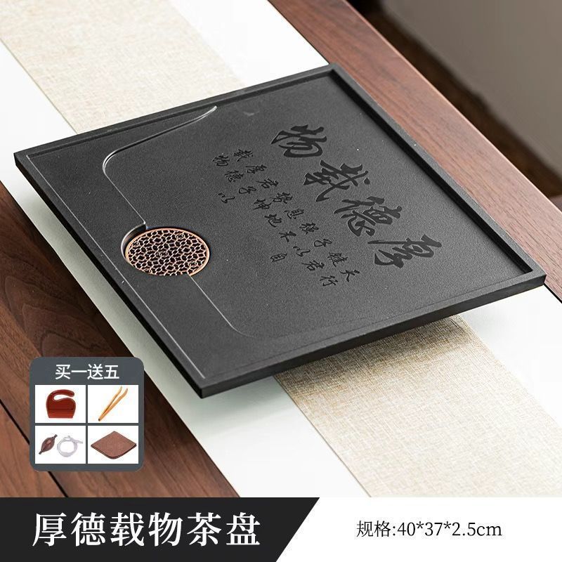 Nuevo tipo de mesa de té sintética de piedra de oro integral imitación de piedra doméstica oficina moderna simple drenaje directo