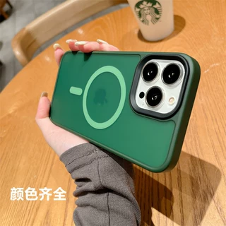 柔感磁吸手机壳适用iPhone14手机壳TPU+透色PC苹果13防摔保护套12