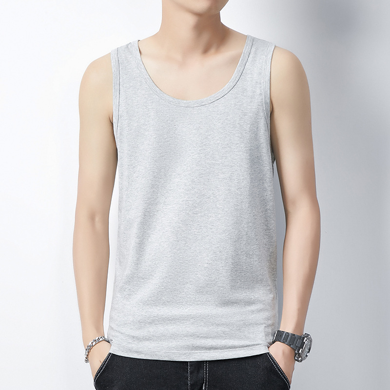 氷糸モデル綿男性ベスト夏の新型速乾通気運動フィットネス涼感袖なしtシャツ肩