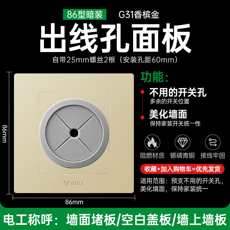 아웃렛 홀 패널 골드