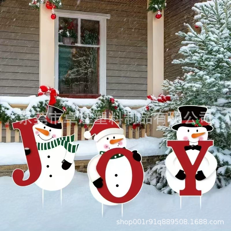 Кросс-бордерная открытка на Рождество 2025 года, украшение для сада с пингвинами, декор для уличного газона, открытка для двора