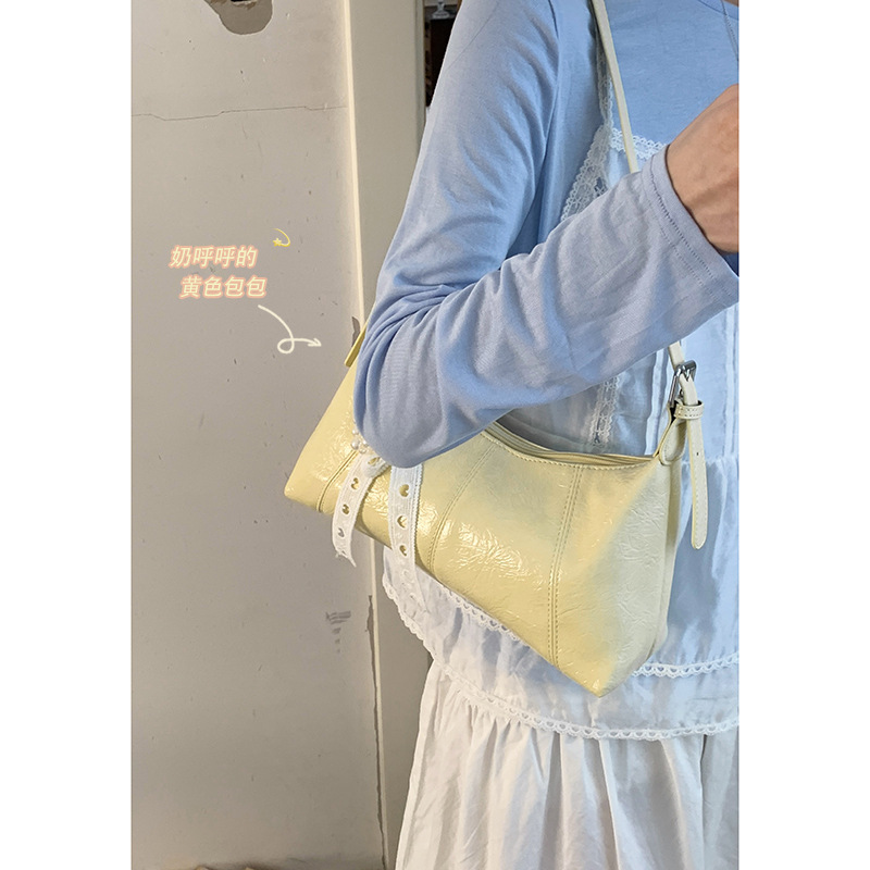 夏季新款单肩饺子包2025流行时尚百搭斜挎女包简约百搭结单肩包包|undefined