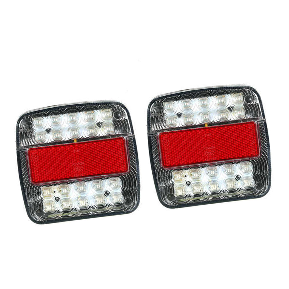 Cross-border truck brake light 12V truck trailer electronic turn signal light 26LED license plate light spot tail light