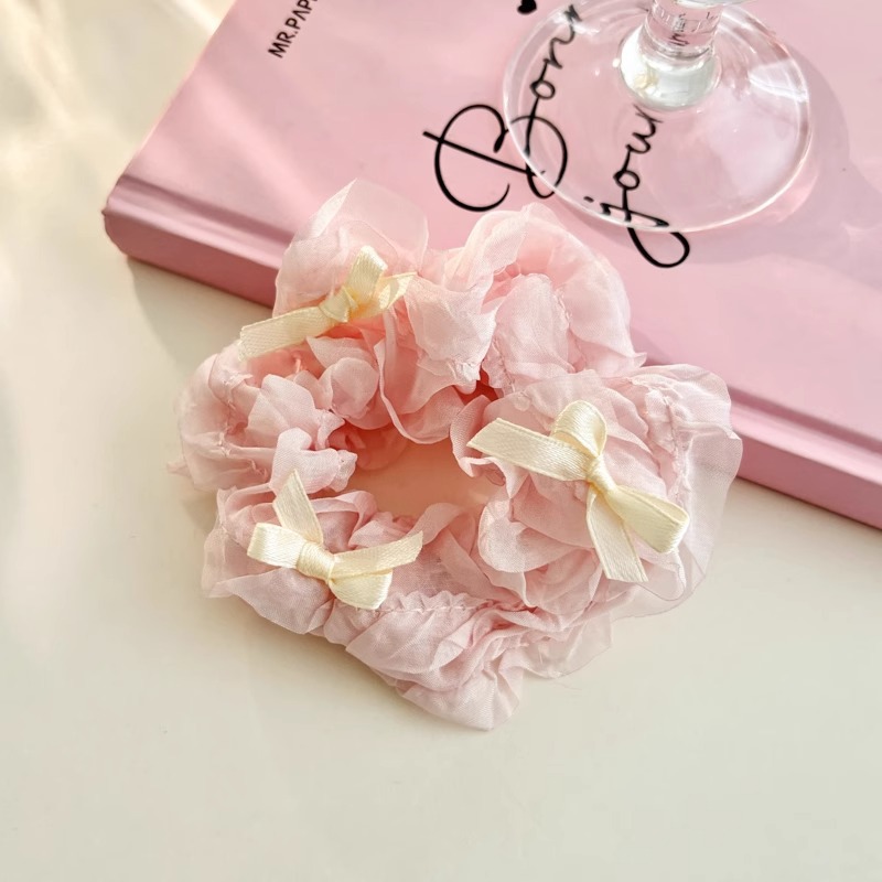 Satilla de seda más algodón relleno de terciopelo intestino grueso lazo para el cabello almohada para dormir