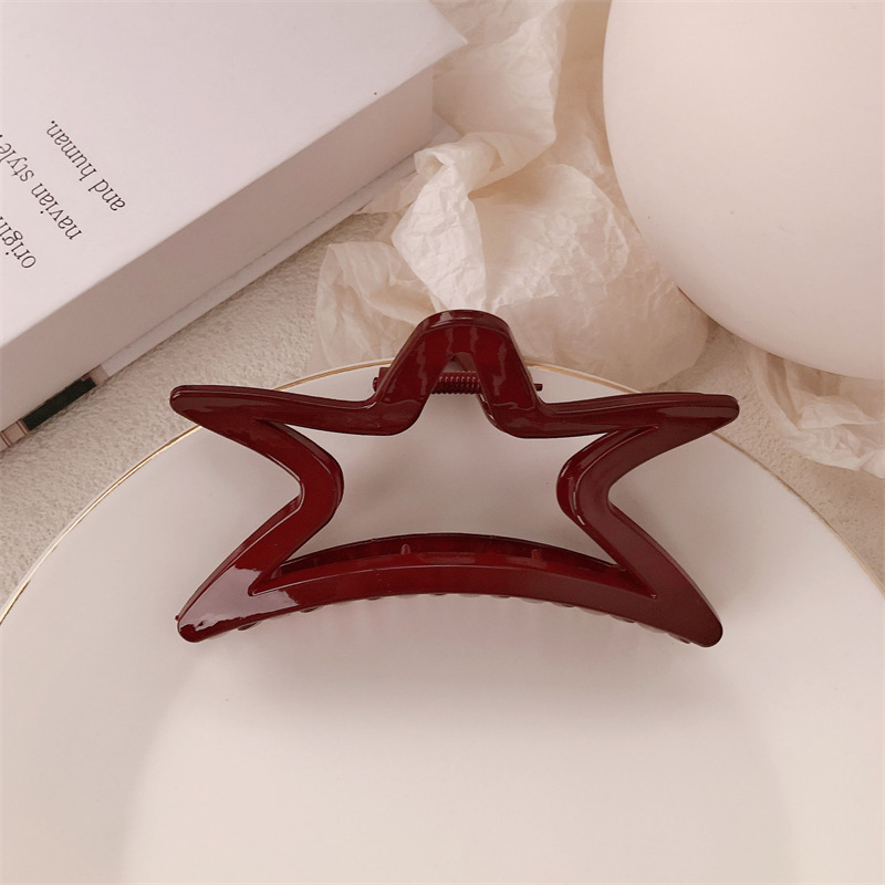 Fiesta festiva anchora clip rojo de cabello de cabeza detrás clip de agarre de cabello de tiburón grande clip de cabello de tarjeta de cabello para mujeres