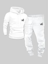 G 67809 Oversized Men's Solid Color Hoodie Jogger Set ��ɫ�B