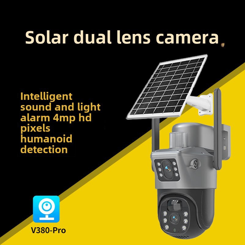 Камера видеонаблюдения, мобильный телефон для домашнего использования, радио-няня на солнечной энергии, 360 градусов, 4G