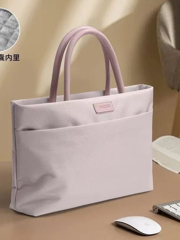 Laptop bag, suitable for carrying, large capacity, 16-inch briefcase, simple design, shockproof, lightweight, and drop-resistant