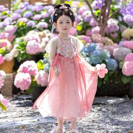 2026新款唐制汉服女童唐装春夏小女孩中国风公主裙超仙可爱连衣裙
