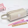 Handheld pencil case for elementary school students, double-layer capacious fashionable stationery, storage system, new collection, oxford cloth