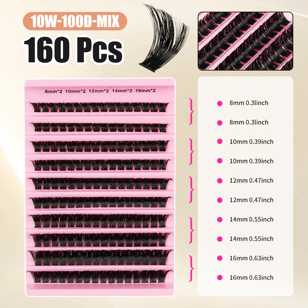 Kit de pestañas europeas y estadounidenses transfronterizas pestañas falsas extensiones DIY pestañas conjunto de pegamento pestañas