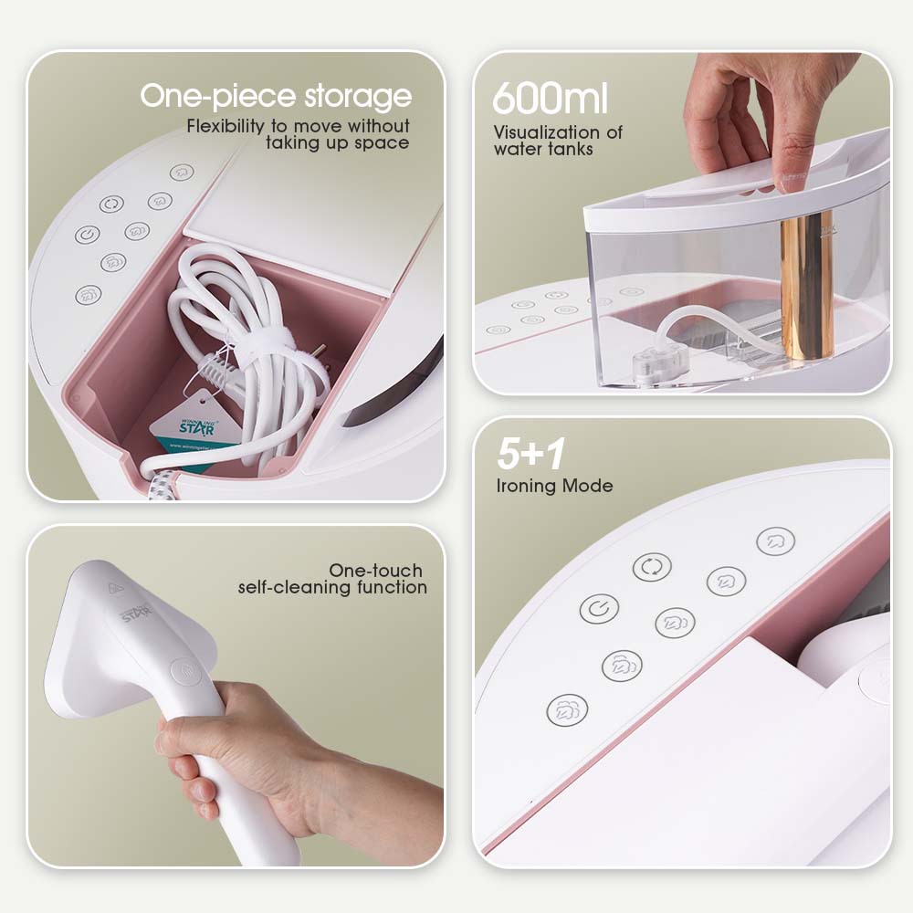 WINNING STAR Equipo de planchado doméstico transfronterizo Plancha de vapor Máquina de planchar colgante dos en uno Garment steamer image 5