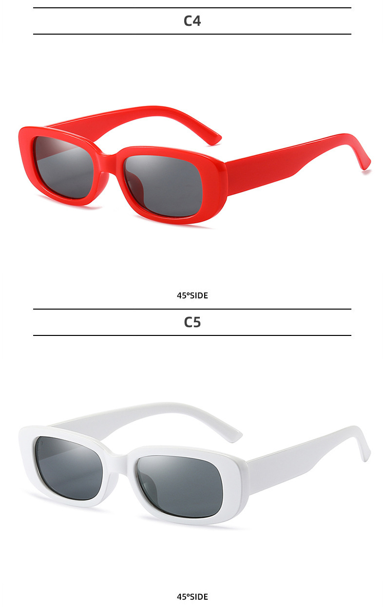 50g Weight Full Frame Glasses Structure Sunglasses Classification PC, UV400 Protection Lens Material Square Glasses Style Outdoor, Travel Occasion Solid Color Pattern Unisex Gender Casual, Simple Style Style Casual Simple Style Solid Color PC UV400 Protection Square Full Frame Women's Sunglasses 9