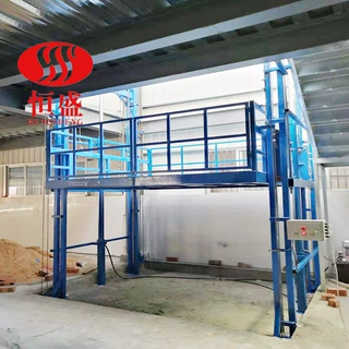 定制三层厂房升降货梯车间仓库电动液压上货升降台货梯工厂用货梯