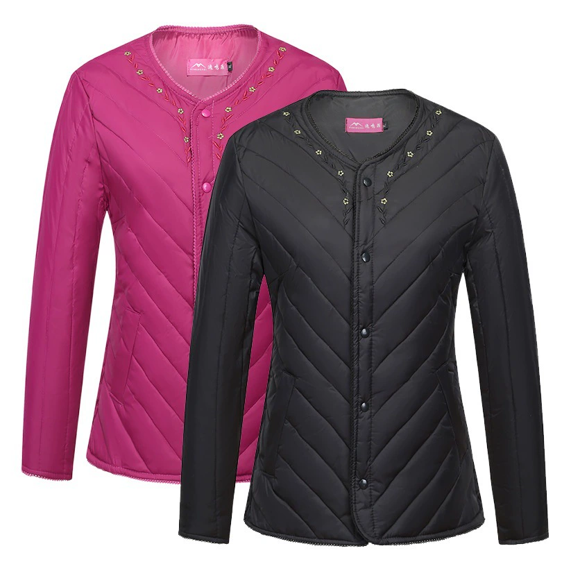 Осенне-зимняя женская тонкая короткая бархатная шелковая куртка с длинными рукавами и белым утиным пухом на шелковой подкладке, утолщенная хлопковая куртка в корейском стиле для мамы