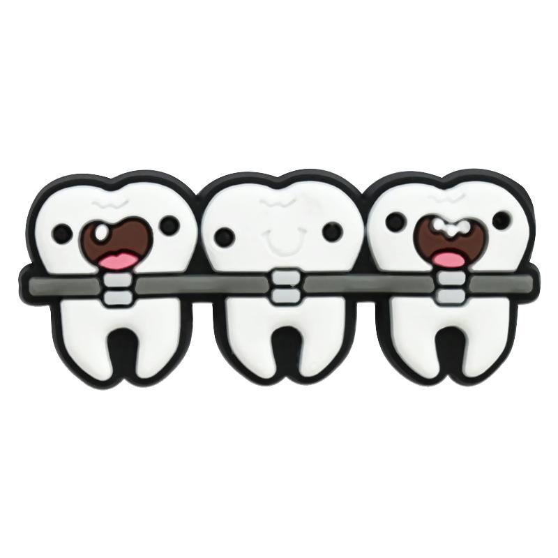 Hebilla de bolsa de agujero, cuidado creativo, zapatos de dientes, accesorios de bolsa de agujero de flor, accesorios de bricolaje, accesorios de zapatos de dibujos animados, accesorios, serie d