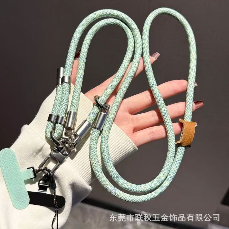 新款高级感拼接手机挂绳8MM三合一多功能斜跨挂脖防丢手腕手提绳|undefined