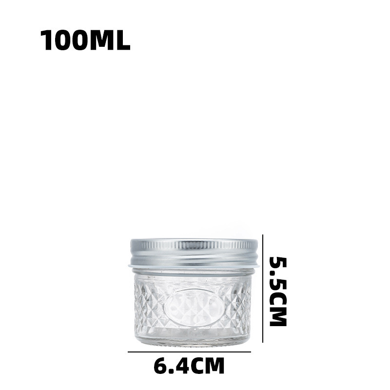 라벨 영역이 있는 100ml, 투명