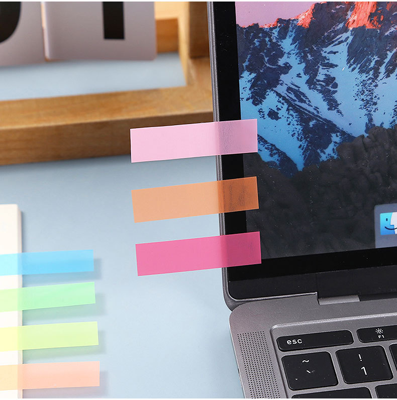 1 Set Solid Color Learning Paper Casual Sticky Note display picture 2