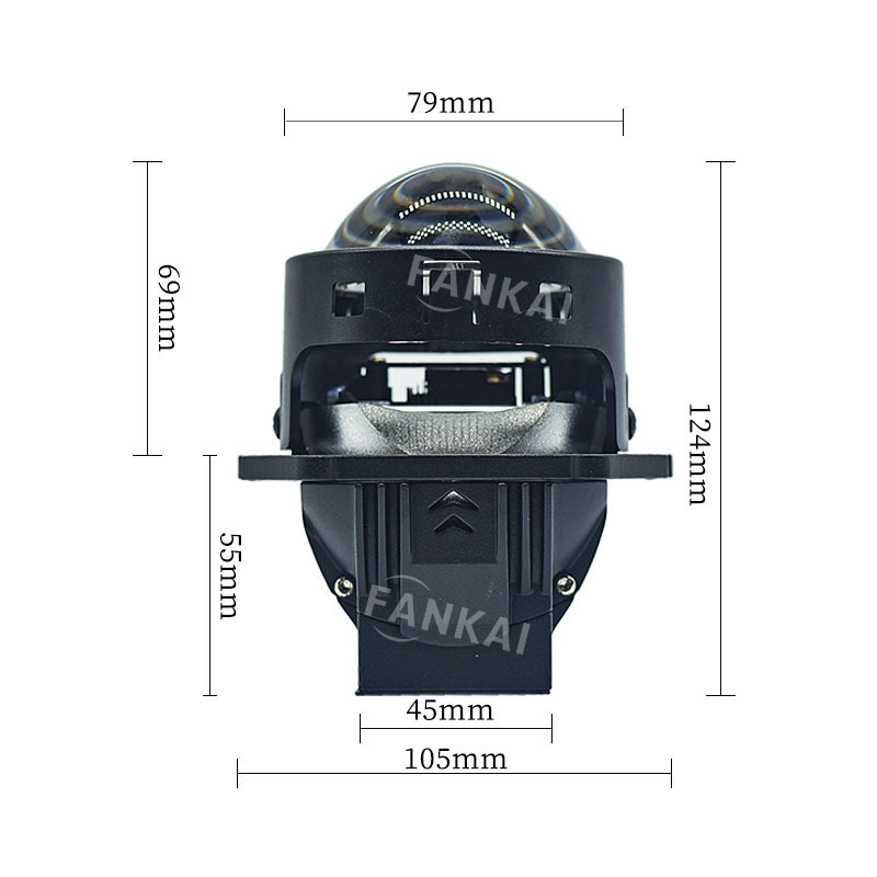 Fabricante al por mayor nuevo faro de automóvil LED 3 pulgadas lente de luz dual 65W de alta potencia doble taza de luz de modificación de luz alta y baja