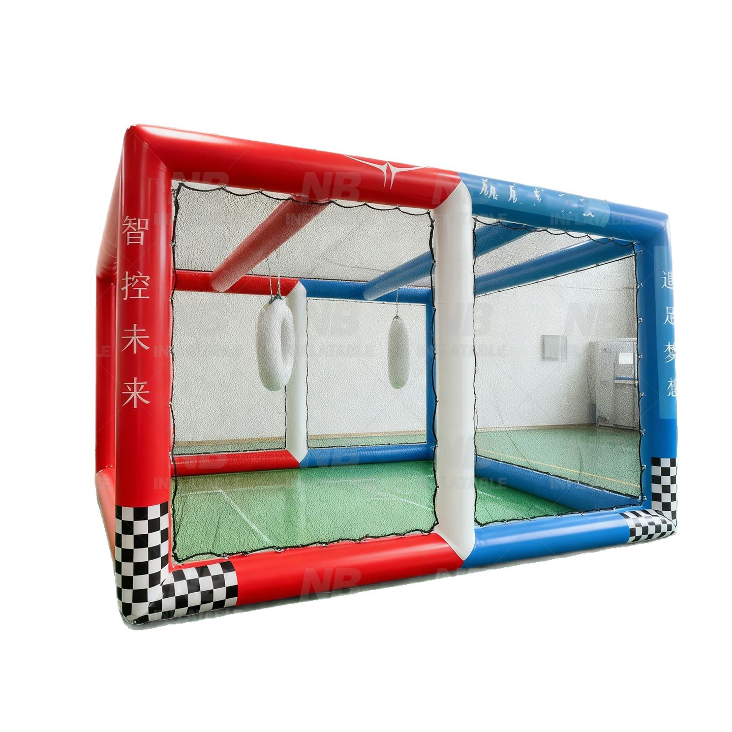 marco de modelo de aire de jaula de entrenamiento de campo de juego de vuelo inflable para campo de fútbol no tripulado juvenil nacional