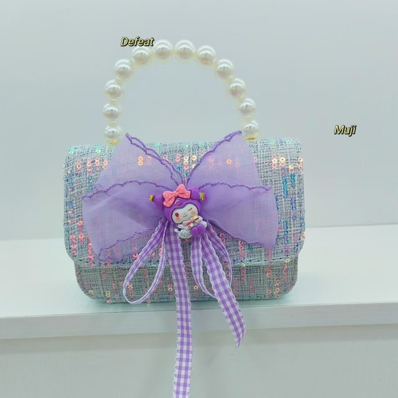 Bolso de mano de perla princesa bolso de accesorios melodi Kuromi niños niñas billetera de Año Nuevo bolso pequeño