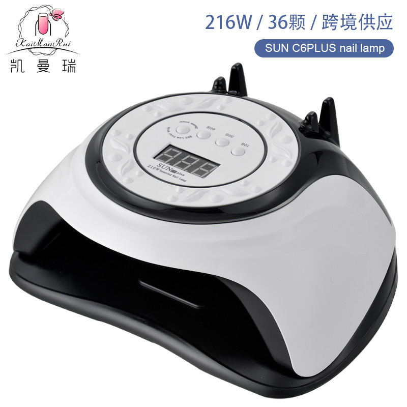 Lámpara de fototerapia de manicura 216W de alta potencia manicura tienda de manicura luz LED doble fuente de luz doméstica pegamento de manica lámpara de secado rápido