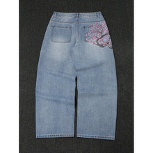 O 35285 Plum Blossom Embroidered Jeans ÷������ţ�п�