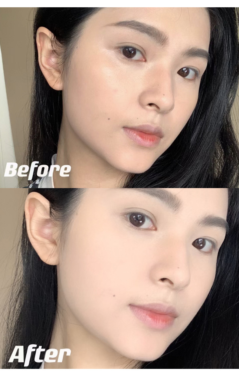 xixi Soft Light Feather Setting Powder Compact features a matte, soft mist concealer, long-lasting water resistance, and no smudging. It's a pseudo-natural look for students undefined