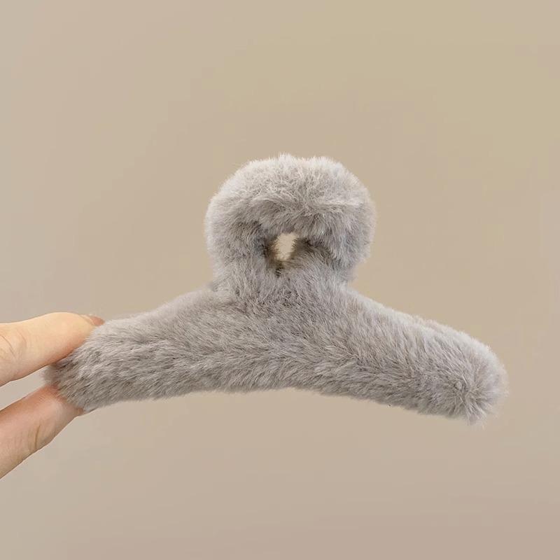 Estilo francés gran felpa clip de pelo de acrílico clip de tiburón Otoño e Invierno horquilla de alto grado versátil agarre del pelo updo tocado de pelo