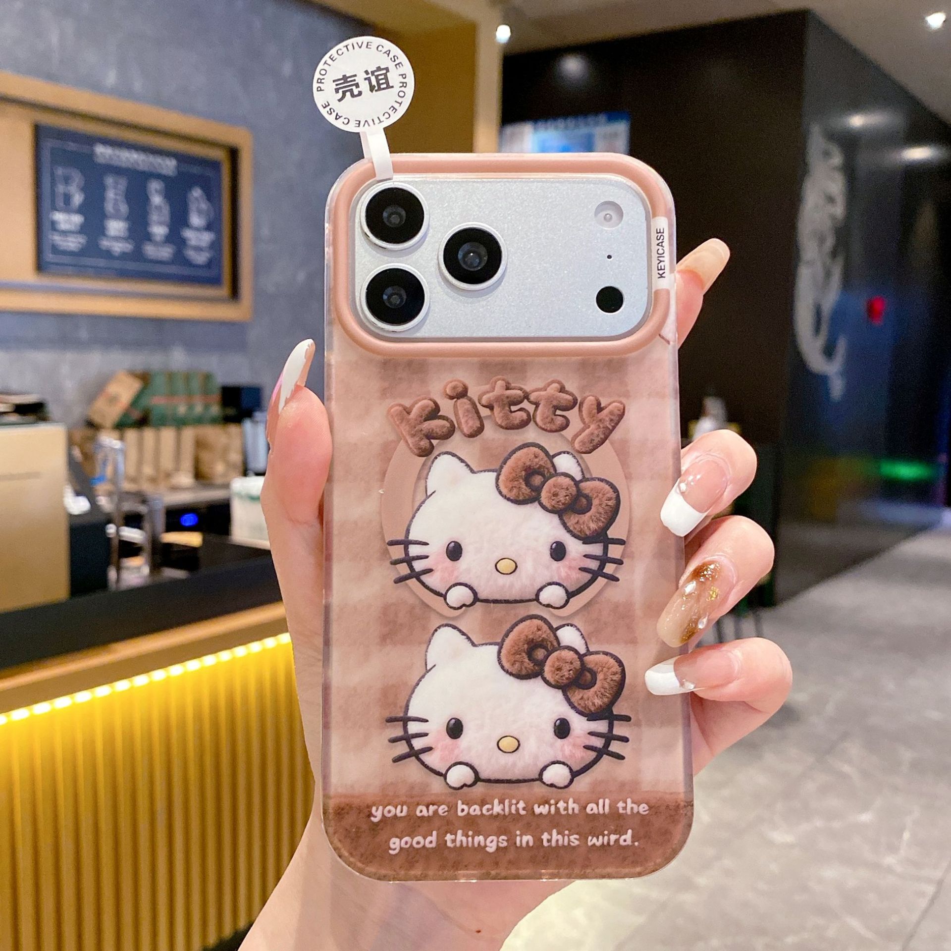 Funda para teléfono con diseño de gato KT, tacto de piel, compatible con Apple 17 Pro Max, iPhone 16, modelo popular, magnética 15P, estilo coreano 14/13