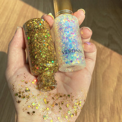 VERONNI人魚之鱗舞台妝亮片臉部身體乳閃片眼影炫彩偏光兒童演出