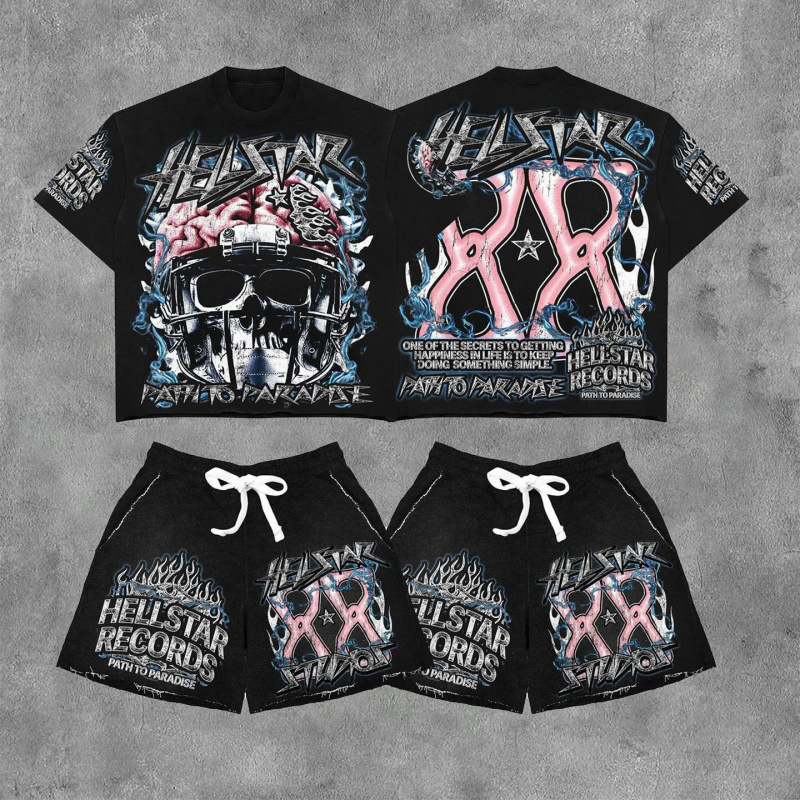 2026 verano 3D creativo impresión digital de cuello redondo camiseta set de pantalones cortos