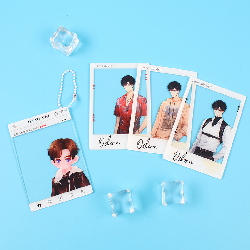 Acrylic Custom Transparent Card Colorful Celebrity Support Ticket Stub Small Gift Anime Card Pendant Keychain DIY