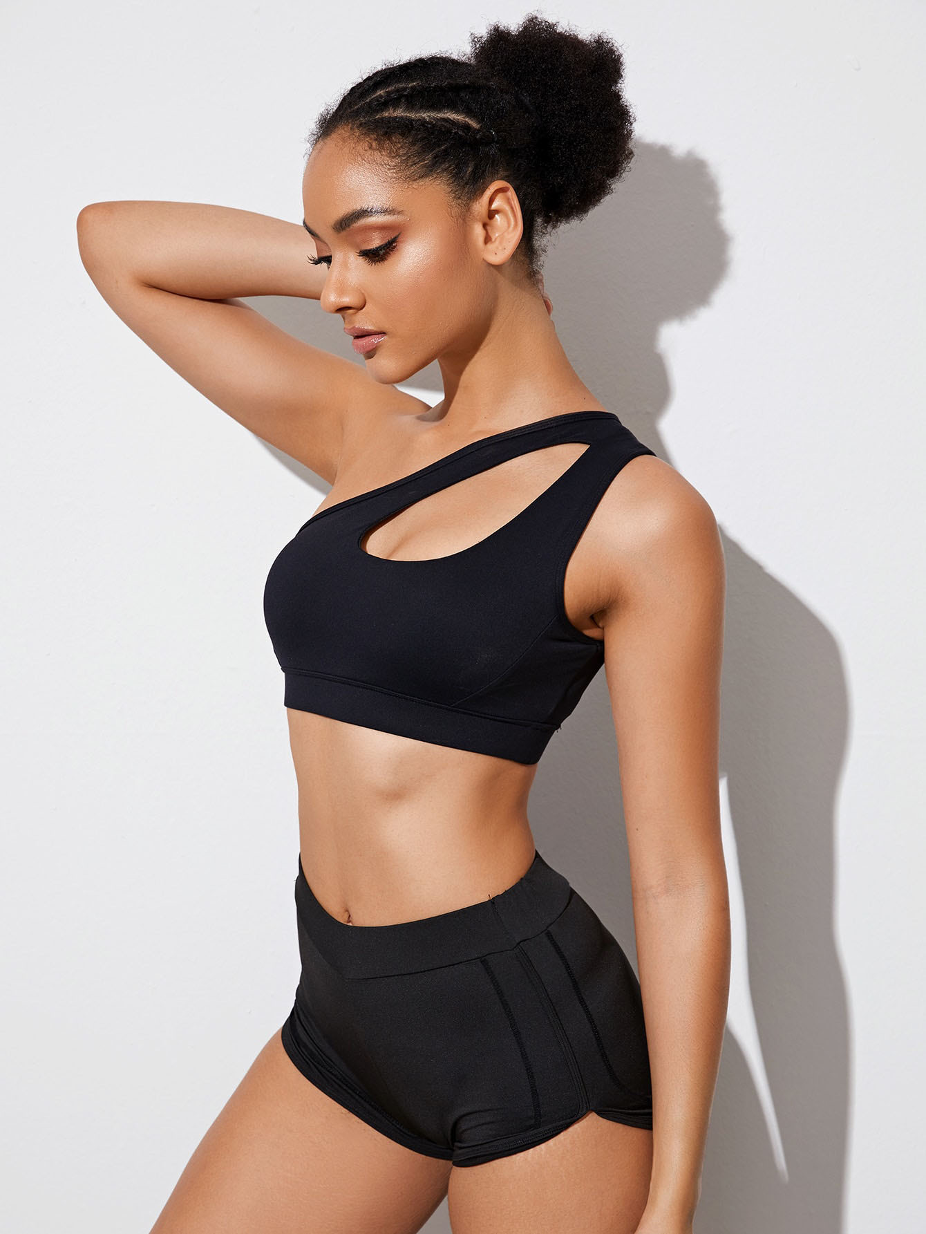 Sports Style Sports Solid Color Nylon Oblique Collar Active Tops Vest