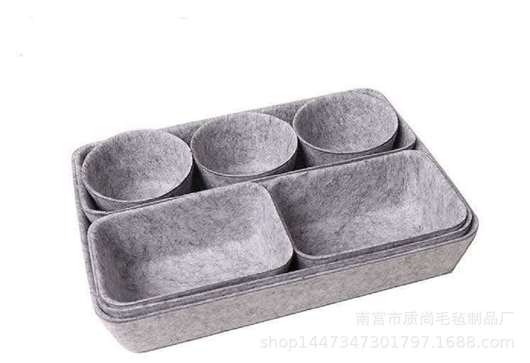 En stock caja de almacenamiento de fieltro de pelo de una pieza caja de almacenamiento integrada caja de almacenamiento de cajones de escritorio de oficina