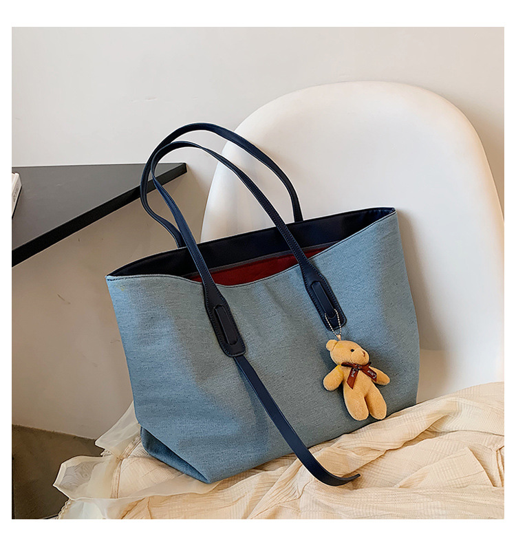 Sac Fourre-tout Simple En Toile De Grande Capacité display picture 12