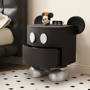 Mickey Bedroom Creative Bedside Table Storage Rack Sofa Small Side Table Drawer Simple Storage Cabinet Children's Bedside Cabinet